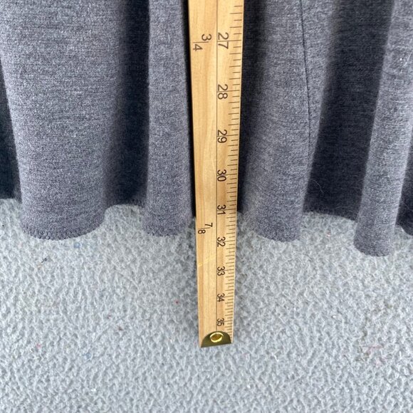 Chicos Skirt Womens 0 US 4 Gray Godet Trumpet Midi Stretch Knit Pull On Everyday - Picture 7 of 11